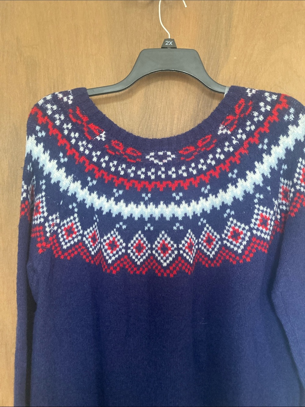 Inner circle crewneck sweater with fair isle like print casual business size 1X - Picture 13 of 14